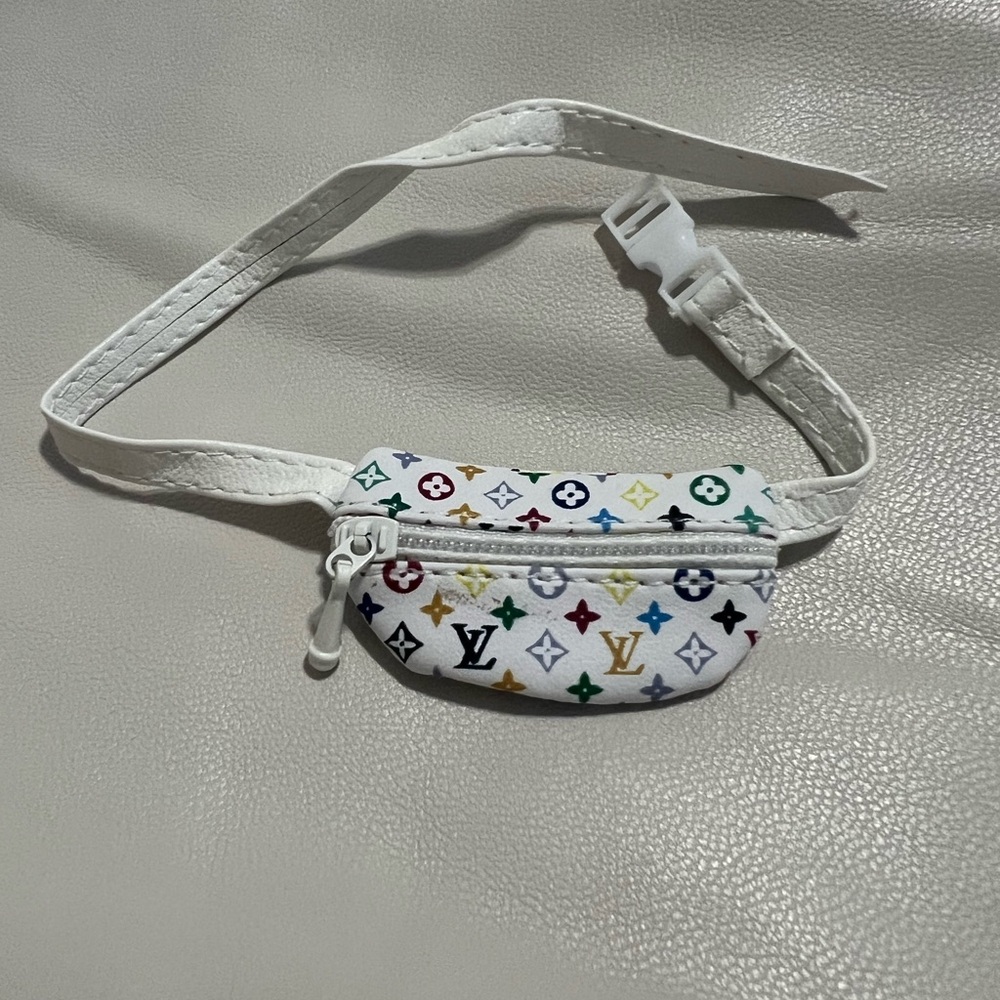 Designer Multicolor Belt Bag for Doll or Labubu